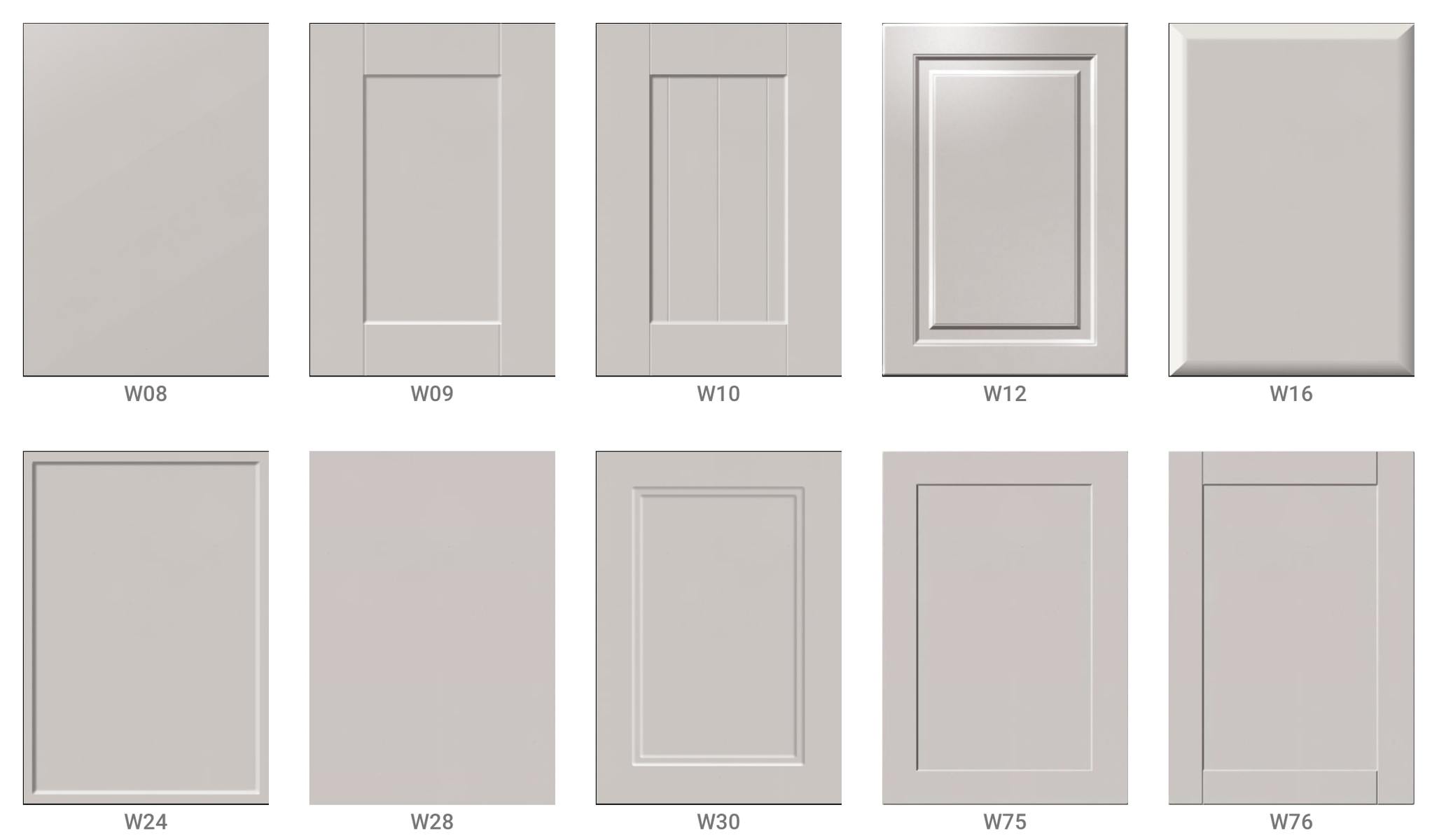 Overview of IKEA replacement cabinet door designs.